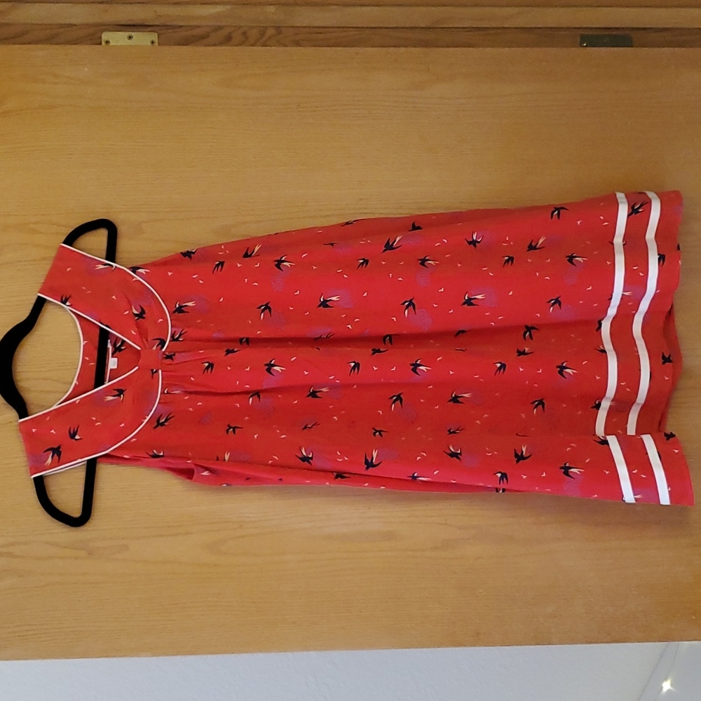 Anthropologie EK Jam Factory bird dress large